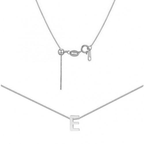 Ocelový náhrdelník PÍSMENO E